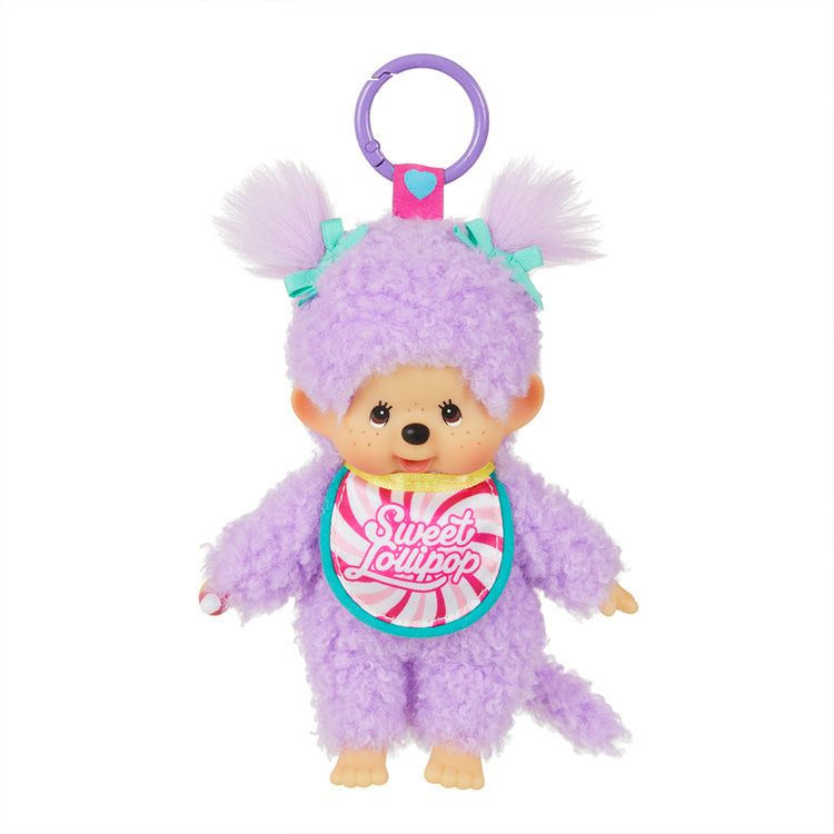 アクセサリー mucchi Monchhichi Girl Sweet Lollipop Charm Keychain - Purple – zillymonkey