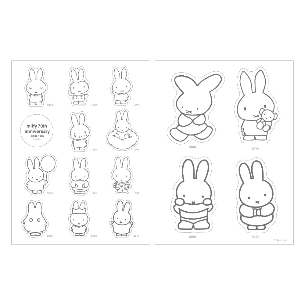 Miffy 70th Anniversary Clear Stickers – zillymonkey