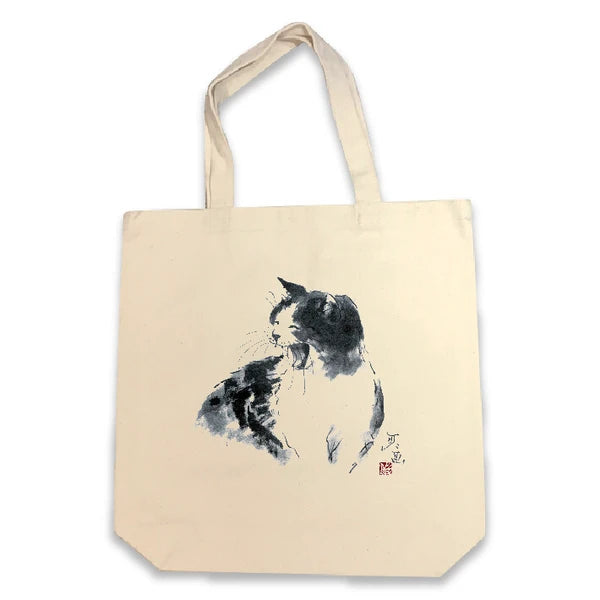 Japanese Laughing Cat Tote Bag