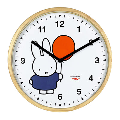 Miffy and Balloon Large 17" Wood Wall Clock