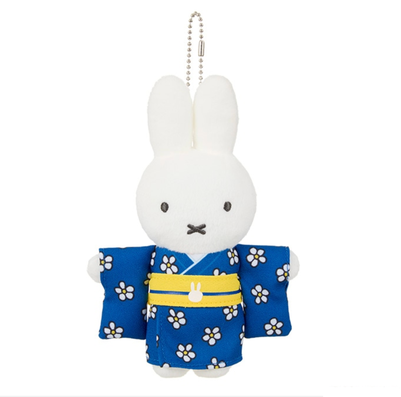 ＃407 白＆ブルー✴和柄✴着物✴レジンヘアゴムキーホルダーブローチ Miffy Blue Kimono Keychain Plush Charm – zillymonkey