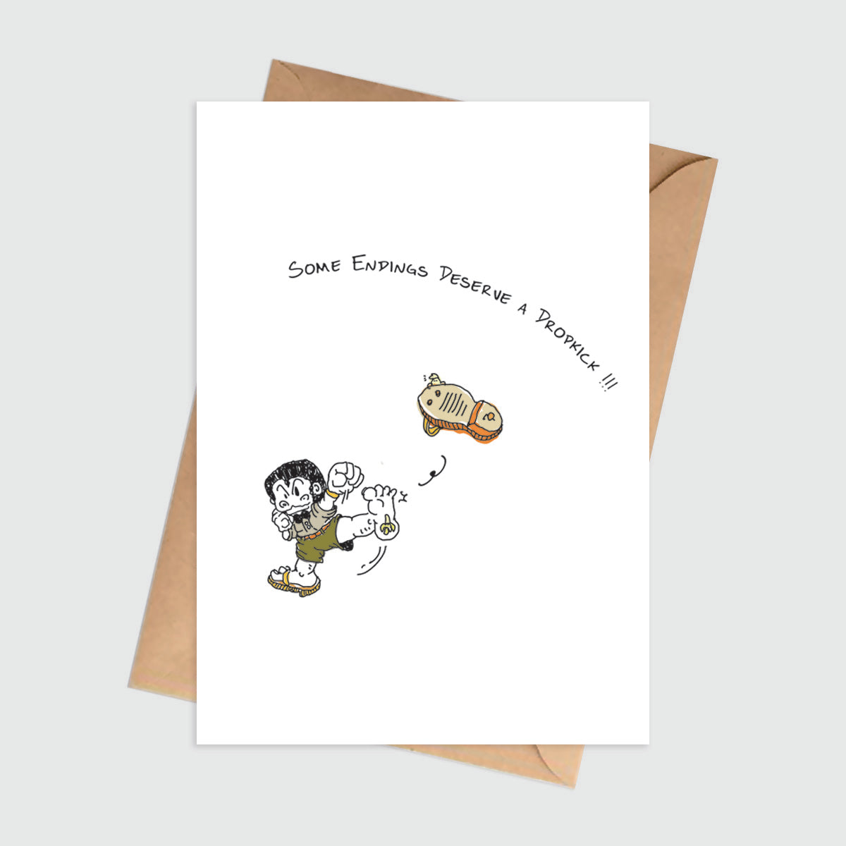 Boss Dropkick Greeting Card | ZillyTales Encouragement Card