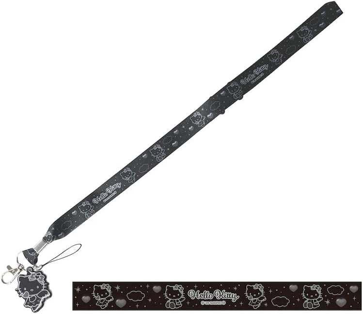 Hello Kitty Black Angel Lanyard Strap – zillymonkey