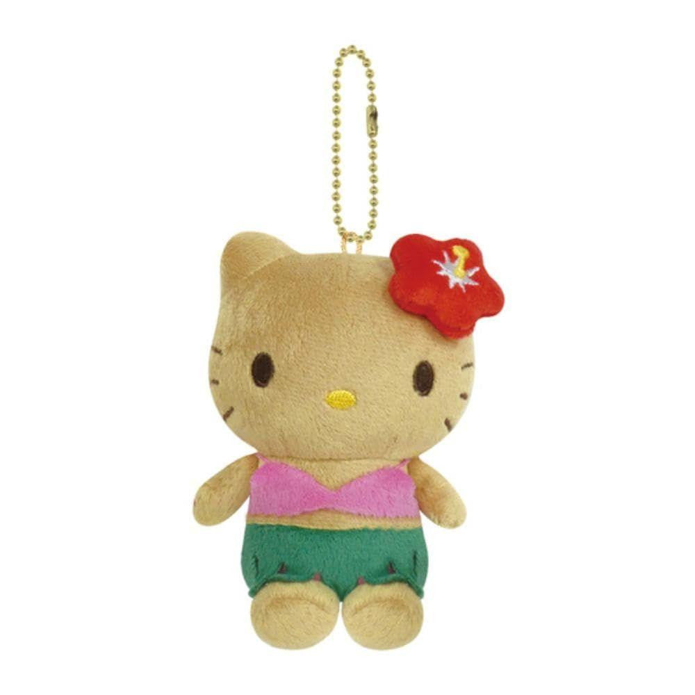 Hello Kitty Hibiscus Sun Tan Plush Keychain Charm – zillymonkey