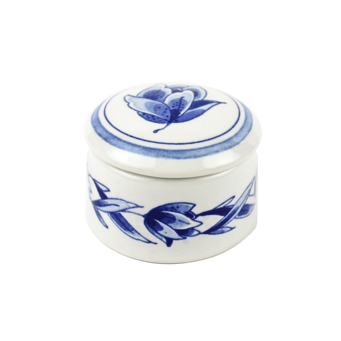 Round Box Tulips by Royal Delft
