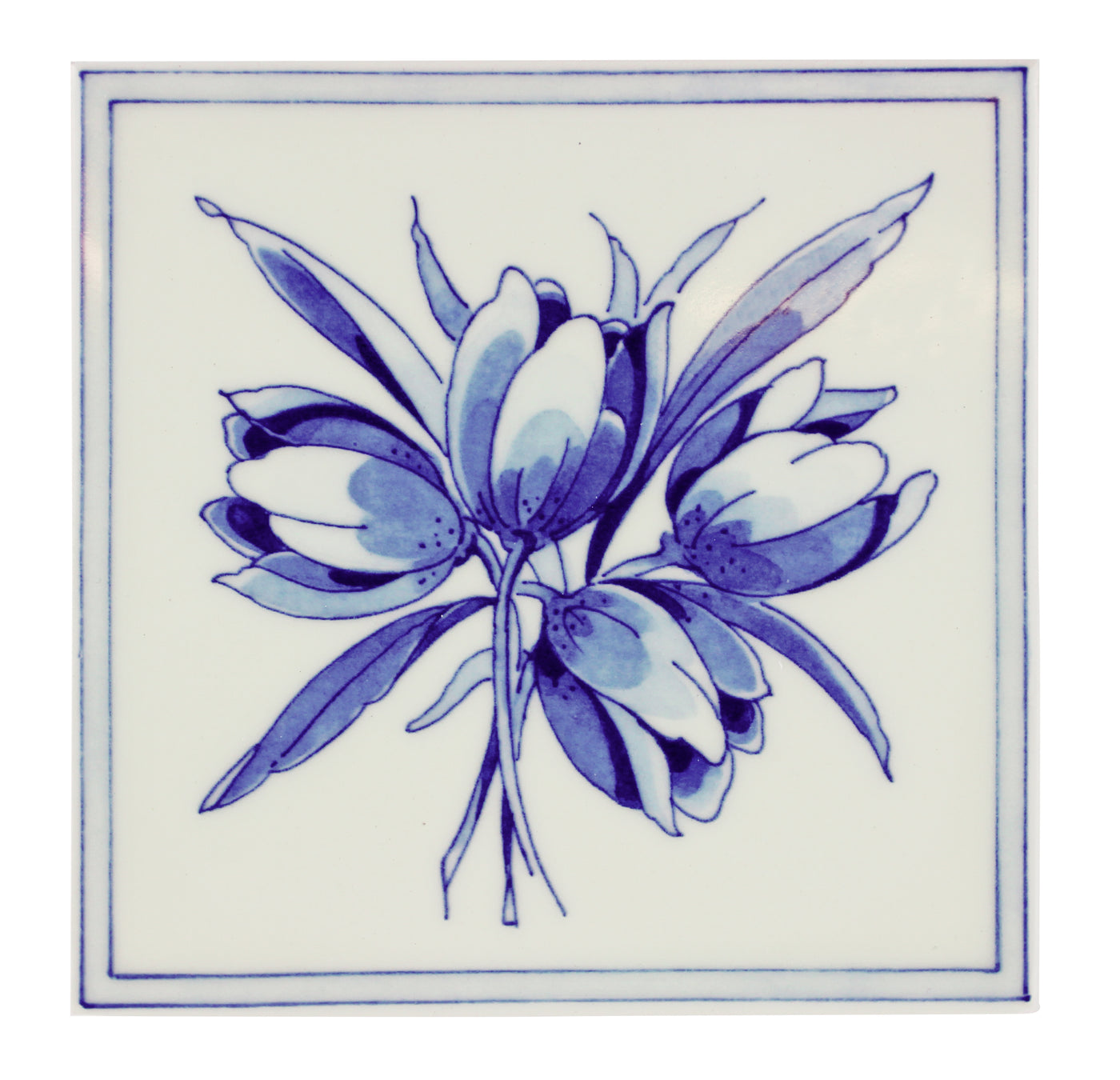 Tile Tulips (310) Delft Blue by Royal Delft