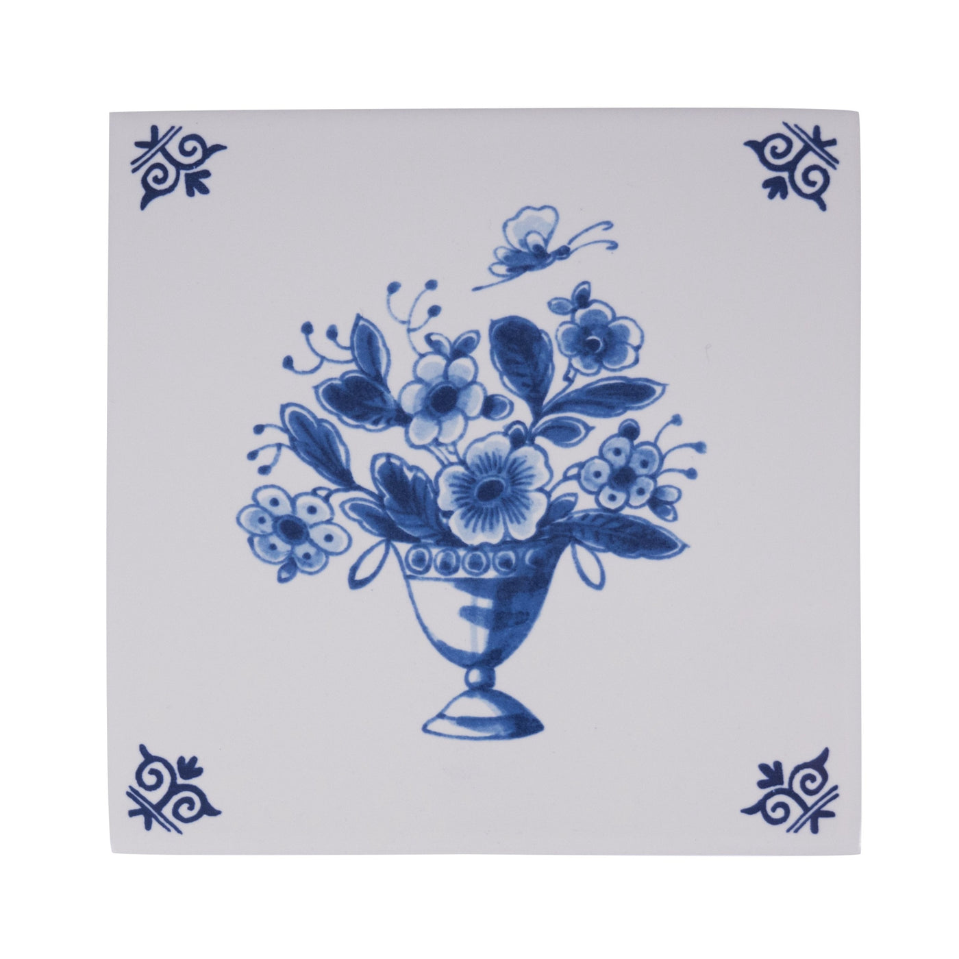 Tile Flower Basket (801) Delft Blue by Royal Delft