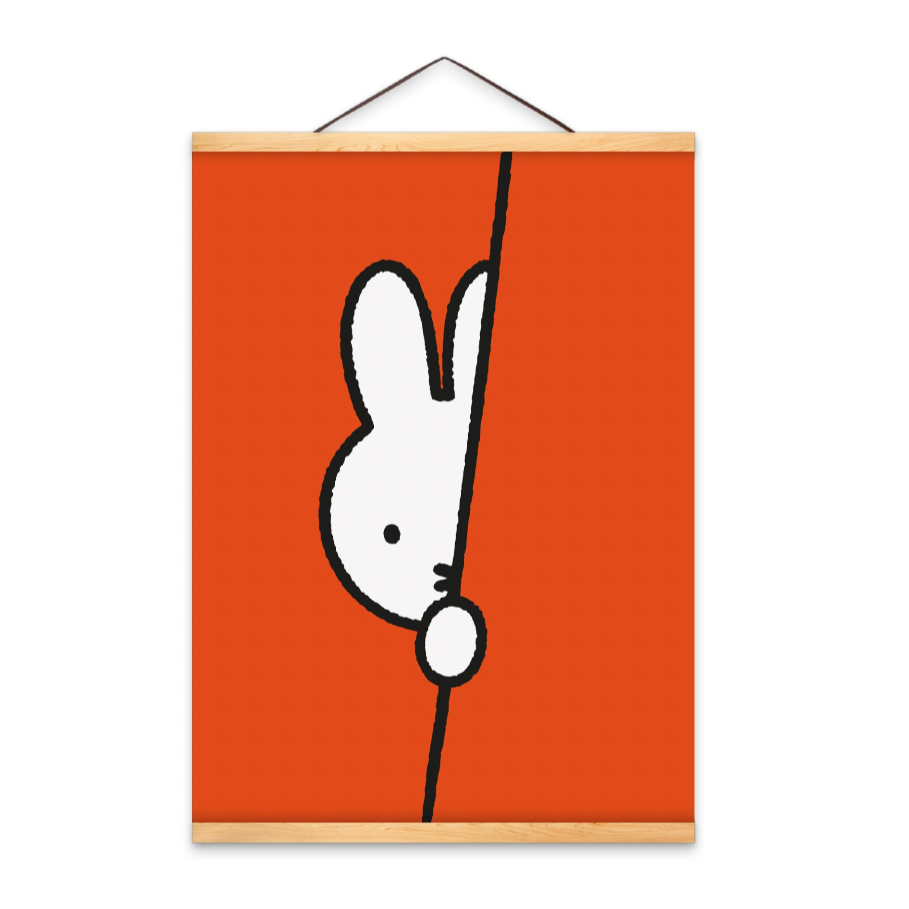 ピンコイ ミッフィー ポスター Miffy Peek A Boo Hanging Wall Art Poster | zillymonkey