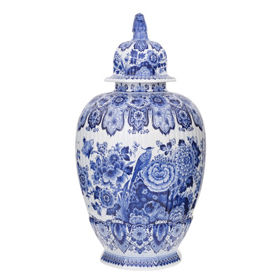 Lion Jar with Lid Hand-Painted by Royal Delft