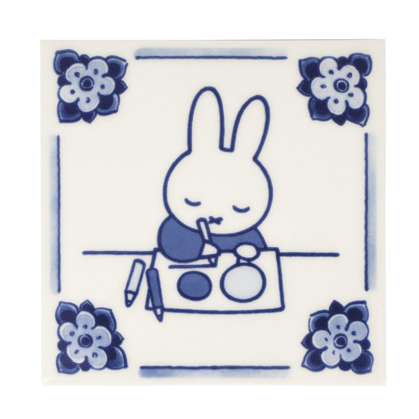 Tile Miffy Coloring Delft Blue by Royal Delft