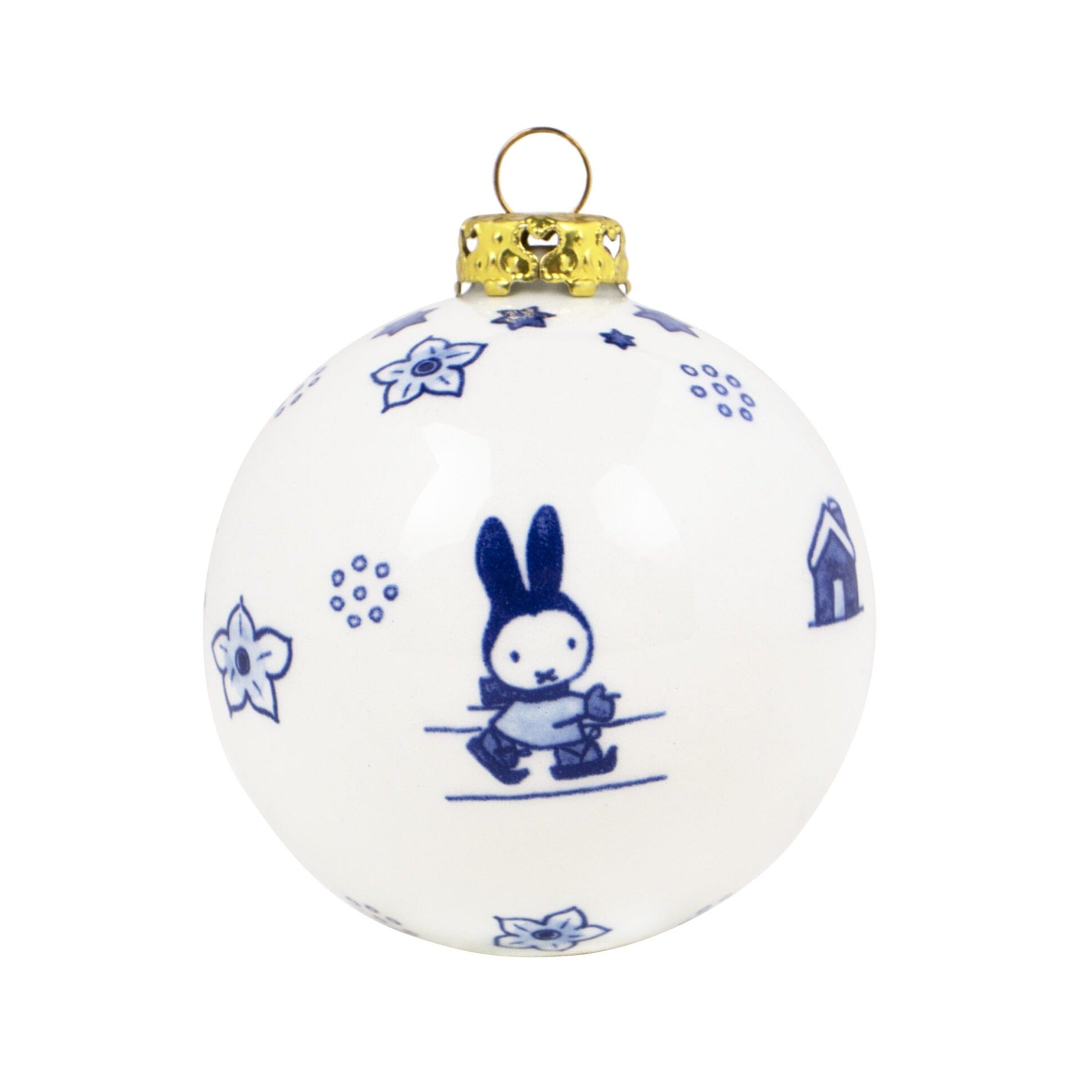 Christmas Ball Miffy Delft Blue by Royal Delft | zillymonkey