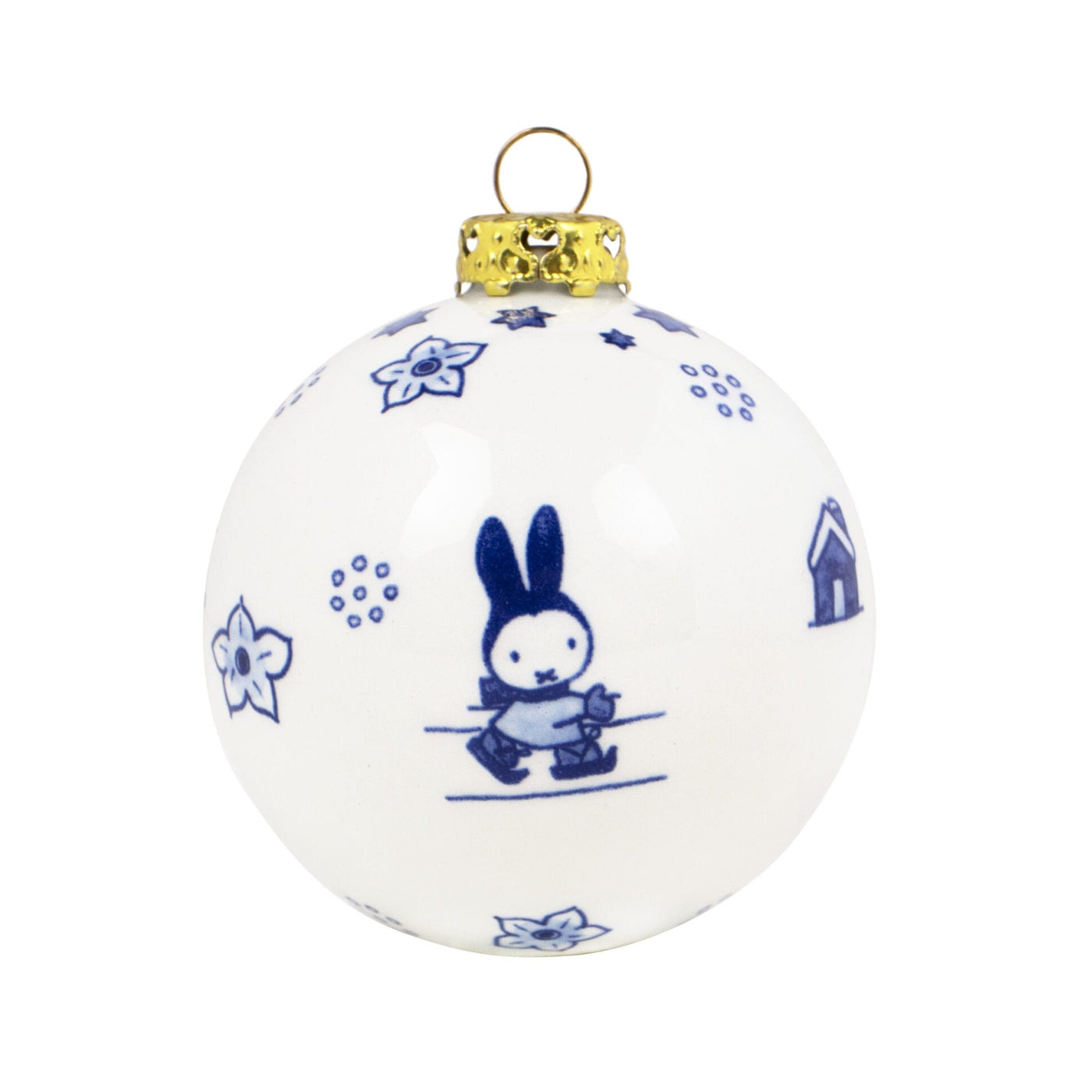 Christmas Ball Ornament Miffy Delft Blue