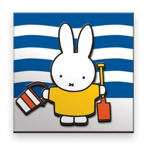 Miffy On The Beach Wooden Magnet