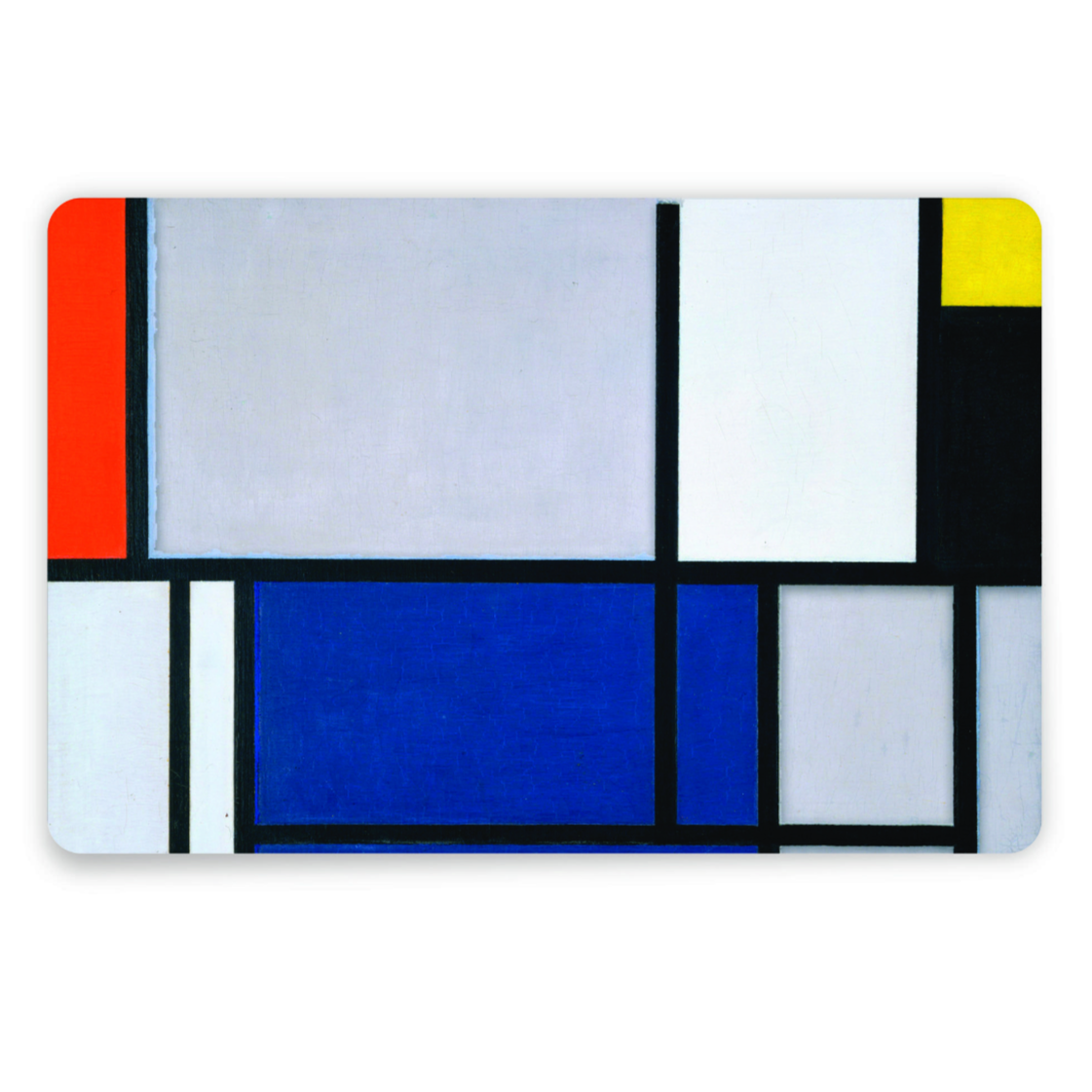 Mondrian Composition Red Flat Placemat Set of 2