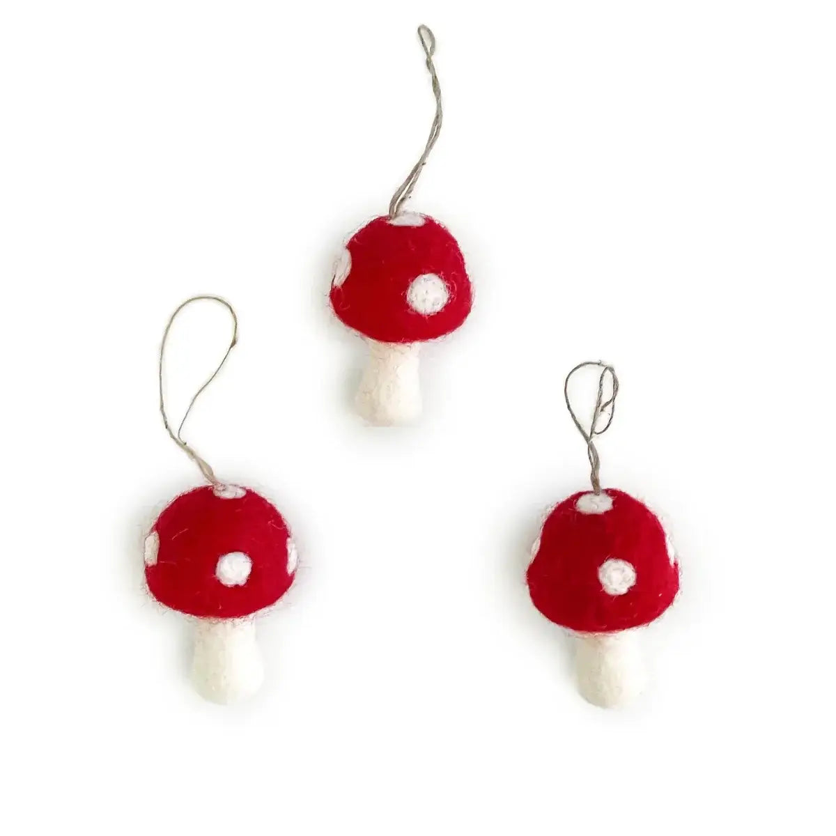 Red Toadstool Mushroom Eco Fresheners/Ornaments - Set of 3