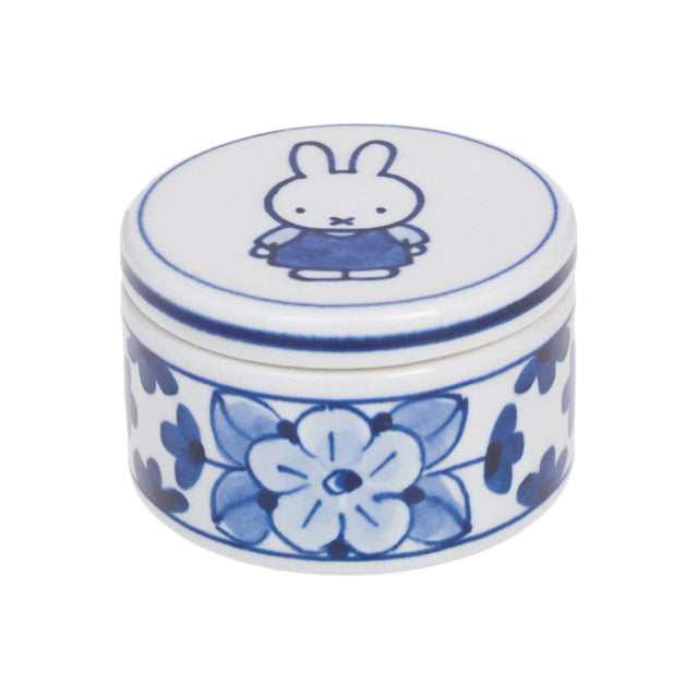 Miffy Small Round Trinket Box Hand-Painted Delft Blue