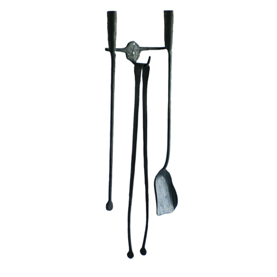 Ferro & Fuoco Fireplace Set with Wall-Mount Bar