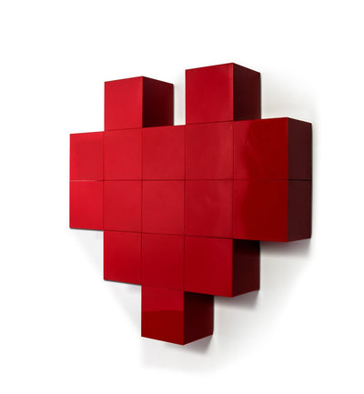 Pixel Cube Red by Qualy