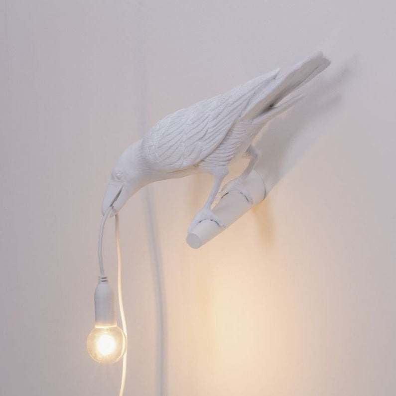 Bird Lamp White Looking Left (Outdoor) by Seletti