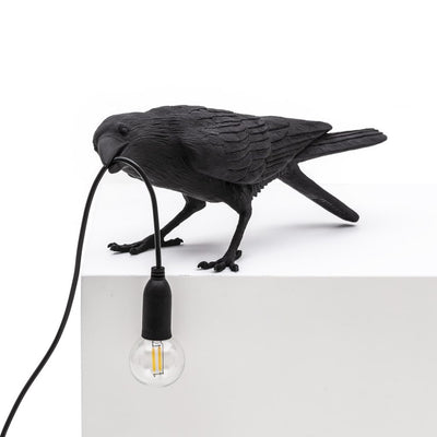 Bird Lamp Black Playing by Seletti