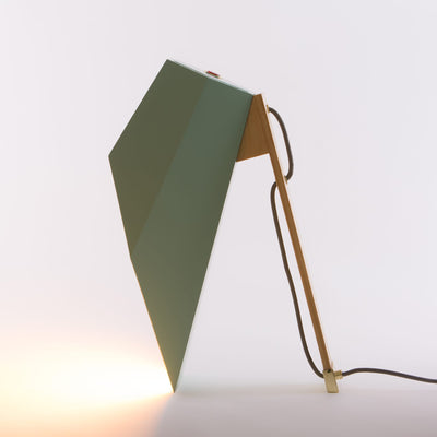 WOODSPOT Wooden Table Lamp - Green
