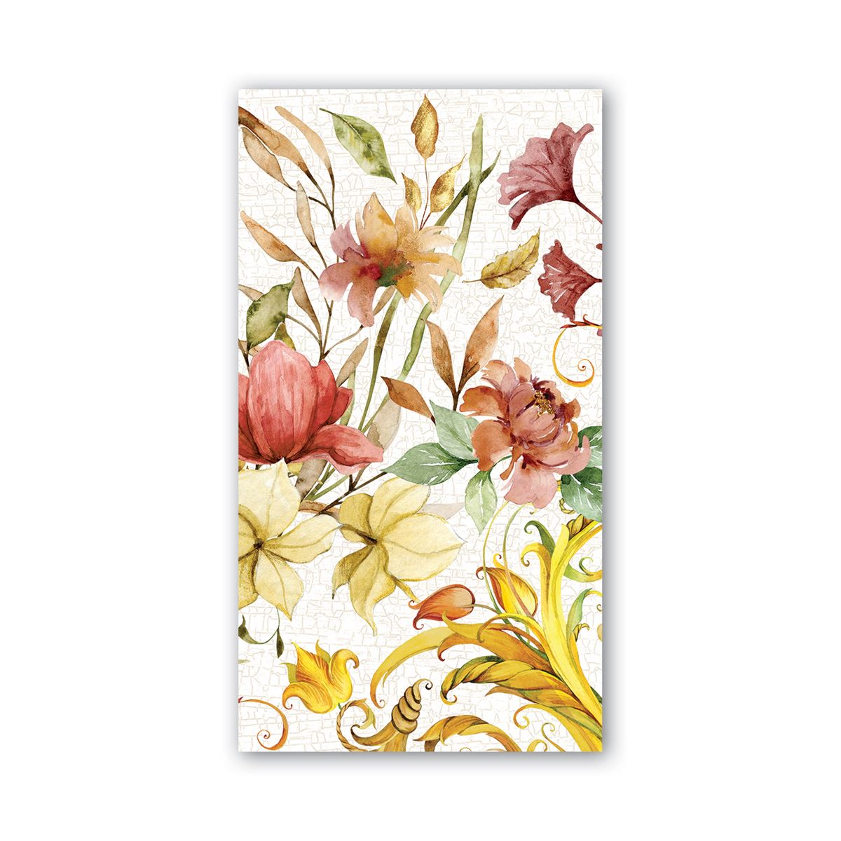 Fall Leaves & Flowers Hostess Napkins by Michel Design Works