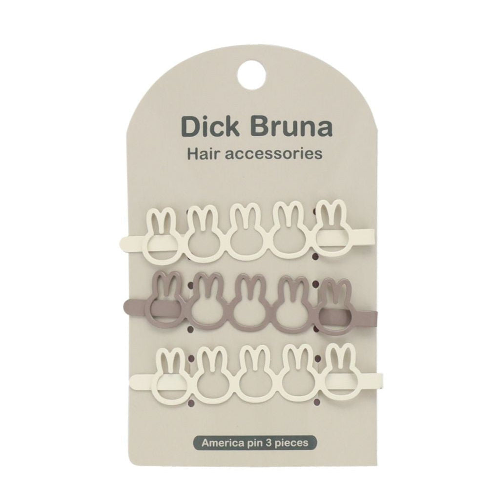 Miffy Outline Flat Metal Hair Clip