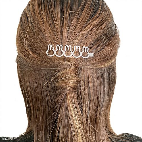Miffy Outline Flat Metal Hair Clip