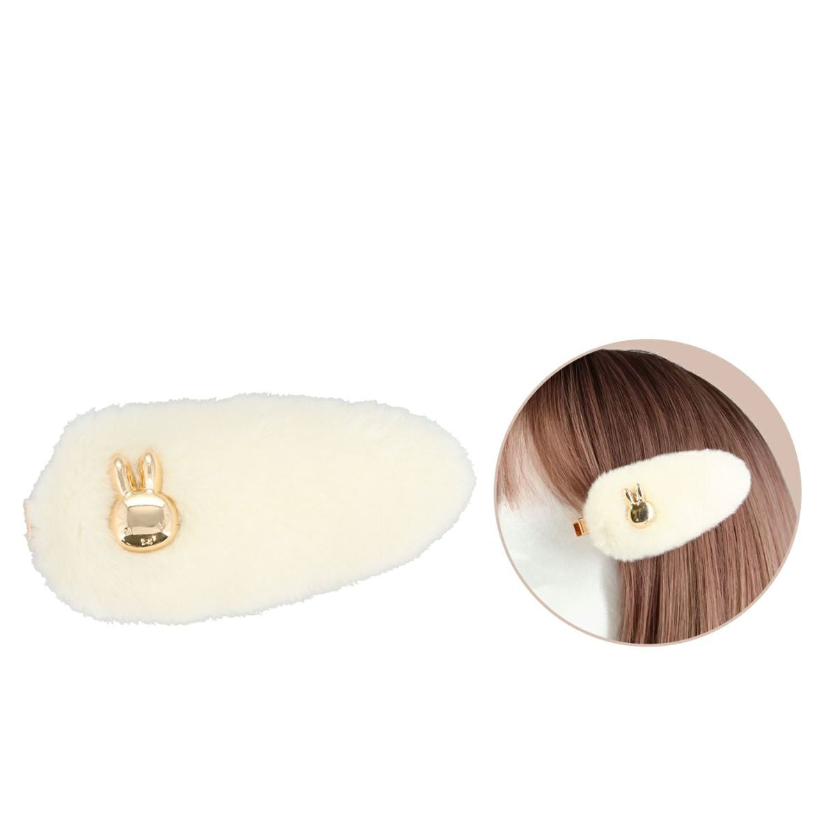 Miffy Faux Fur Bang Hair Clip – zillymonkey