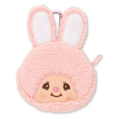 Monchhichi Bunny Plush Zipper Pouch Keychain