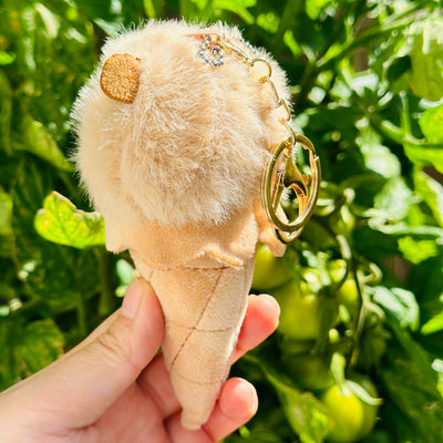 Capybara Ice Cream Plush Keychain