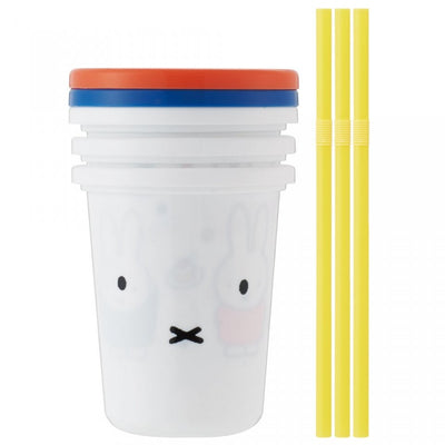 Miffy 3 Tumblers Cups with Straws