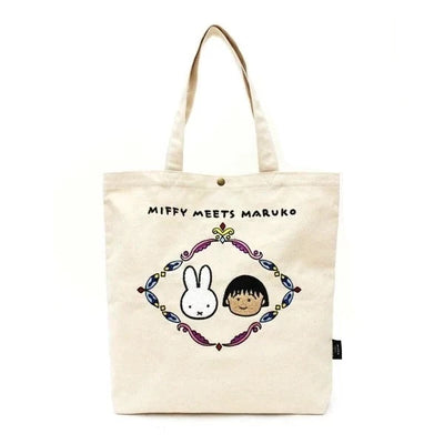 Miffy meets Maruko Sagara Embroidery Canvas Tote Bag