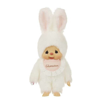 Monchhichi in Fluffy Pink Bunny Costume Plush