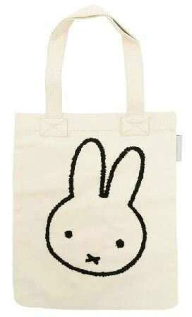Miffy Face Embroidered Tote Bag
