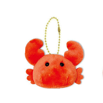 Crab Mini Plush Charm Keychain