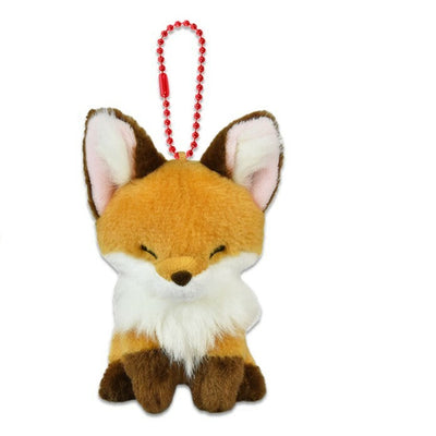 Fox Mini Plush Charm Keychain