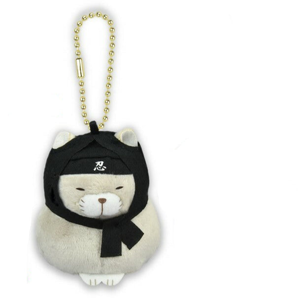 Ninja Cat Mini Plush Charm Keychain