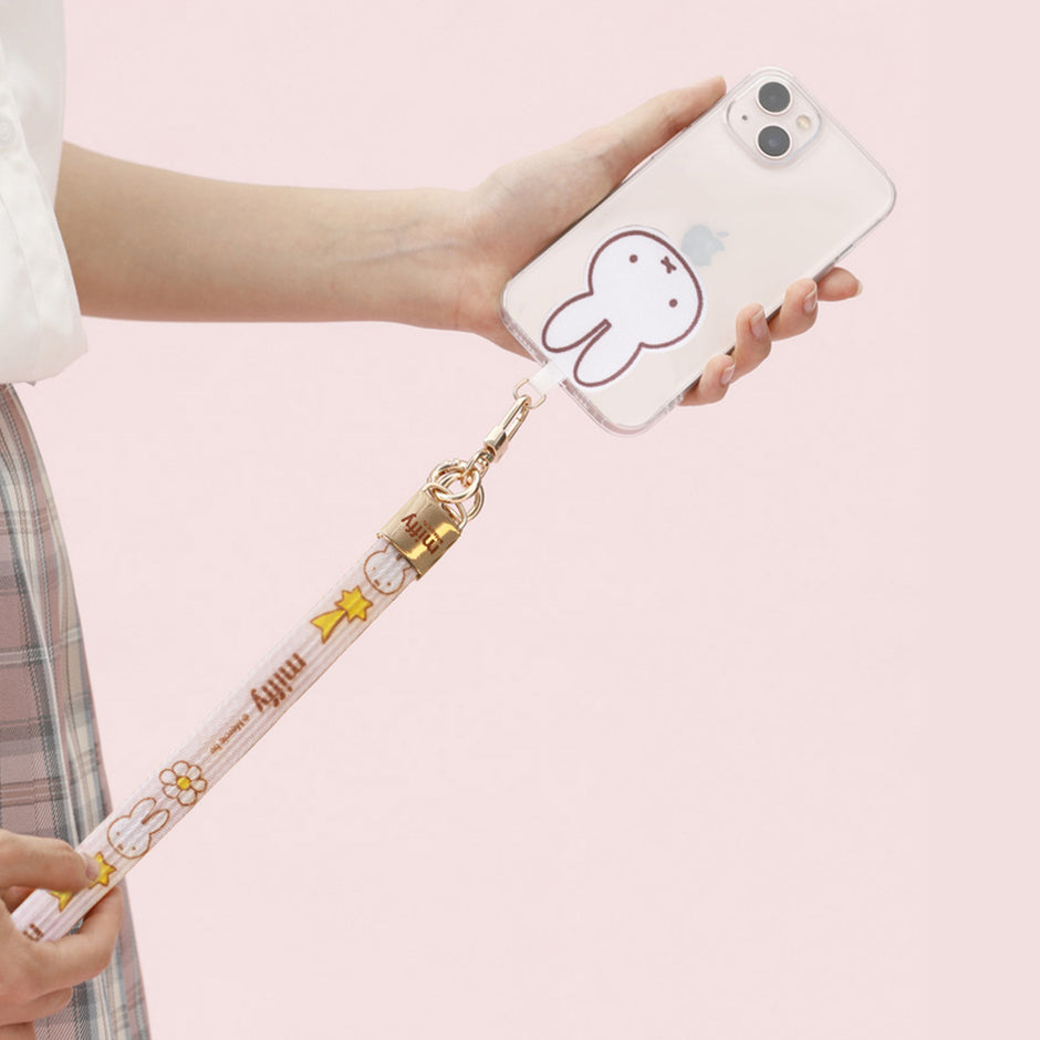 Miffy Phone Strap Lanyard with Case & Pin by MiPow | zillymonkey Miffy Phone Strap Lanyard with Case & Pin by MiPow | zillymonkey