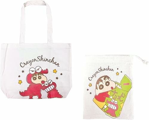 Crayon Shin-Chan Tote Bag in a Drawstring Bag