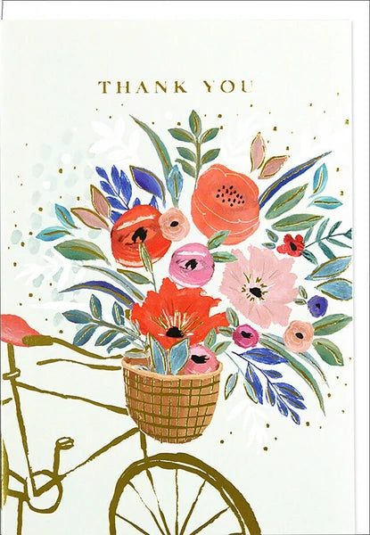 Thank You Flower on Bike Card