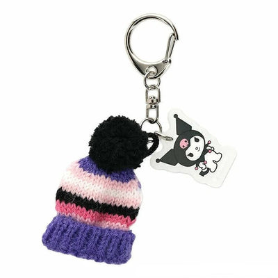 Kuromi Mini Mitten / Pom Pom Hat Keychain