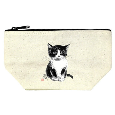 Minoru Nakahama Cat Canvas Pouch