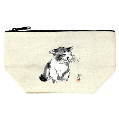 Minoru Nakahama Cat Canvas Pouch