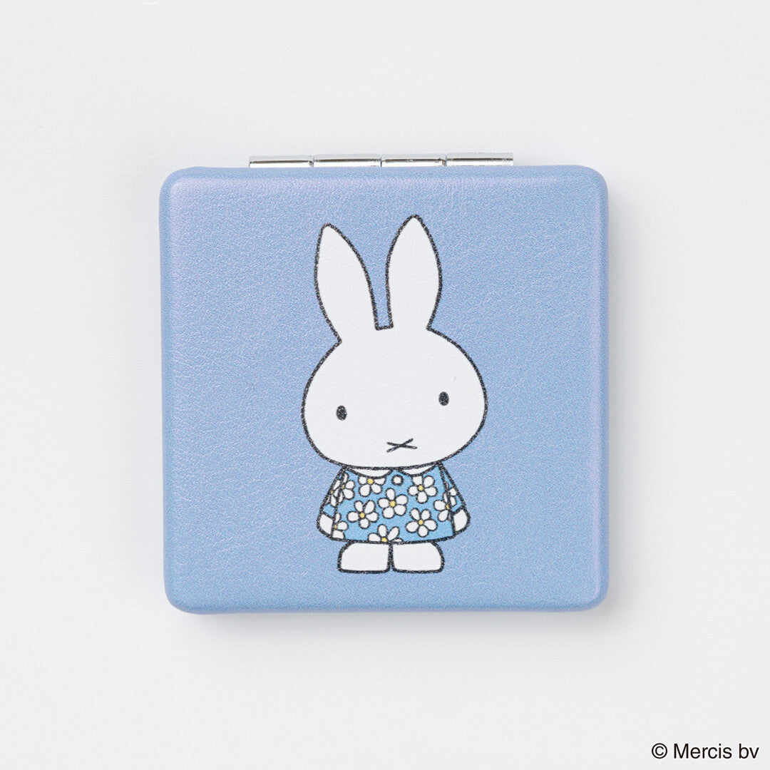 Miffy Blue Flowers Pocket Mirror