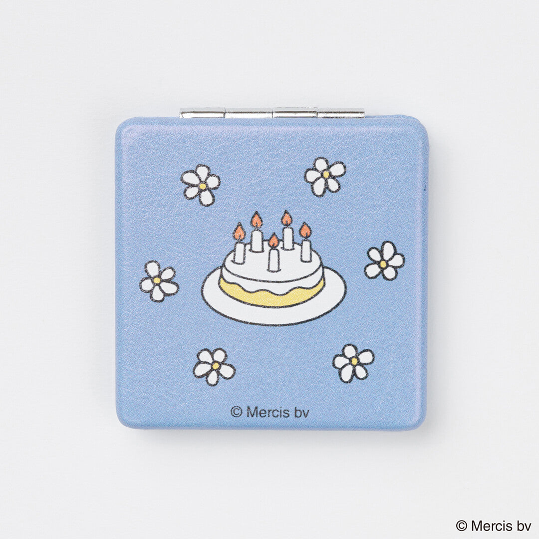 Miffy Blue Flowers Pocket Mirror