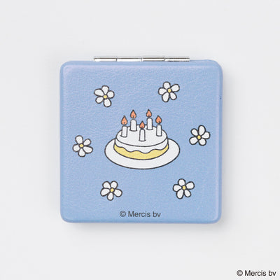 Miffy Blue Flowers Pocket Mirror