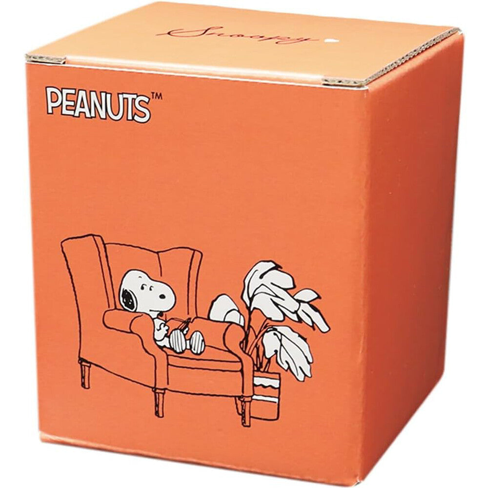 Snoopy Orange Checkers Glass Cup