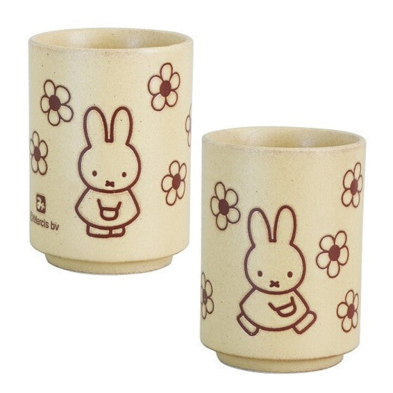 Miffy Flower Beige Japanese Tea Cup