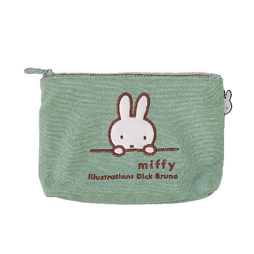 Miffy Green Zipper Pouch
